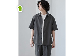 【C.Mt】<br>①FUNCTION MESH SHIRT <br>②エプロンキャミワンピース 