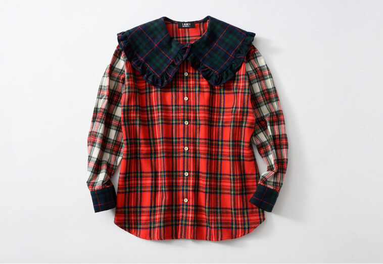 TARTAN CHECK patchwork BL